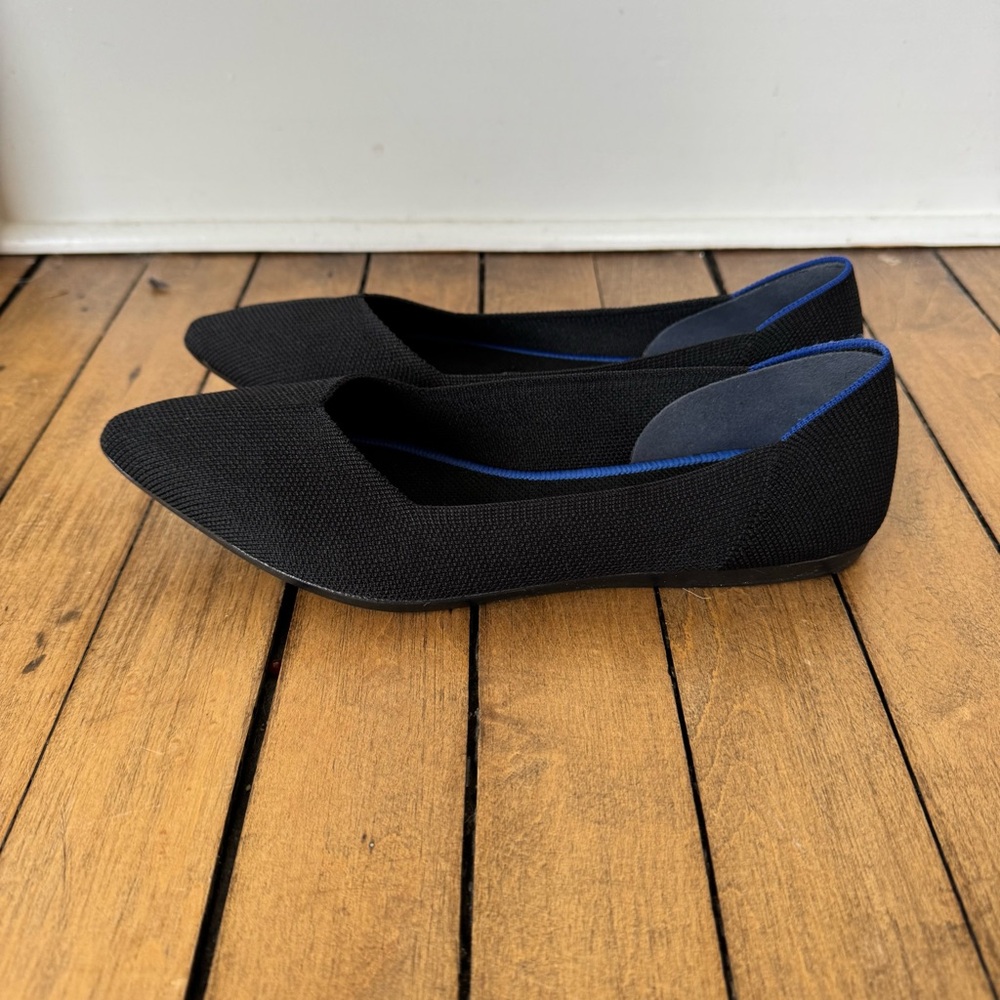 Rothy’s The Point Black Pointed Ballet Flat 7 - Picture 10 of 12